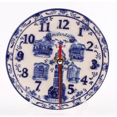 Typisch Hollands Wall clock Amsterdam 15 cm