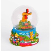 Typisch Hollands Water globe windmill landscape Holland 10 cm