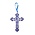 Heinen Delftware Christmas ornament cross with Jesus image