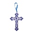 Heinen Delftware Christmas ornament cross with Jesus image