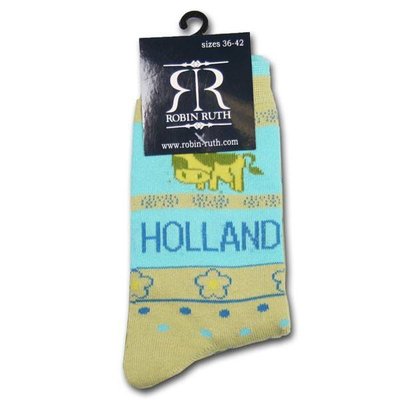 Holland sokken Ladies socks - Cows - Green