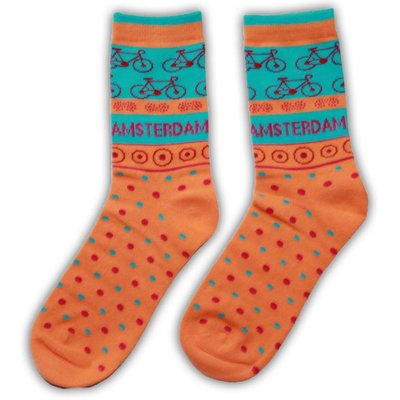 Holland sokken Dames sokken - Oranje - Fiets