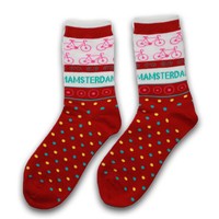 Holland sokken Dames sokken - Rood - Fiets