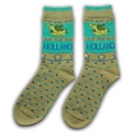 Holland sokken Damensocken - Kühe - Grün