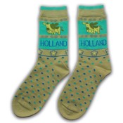 Holland sokken Ladies socks - Cows - Green