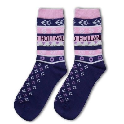 Holland sokken Damensocken - Lila - Rosa