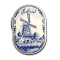 Typisch Hollands Spiegeldoos molen Delfts blauw Holland