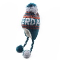 Robin Ruth Fashion Amsterdam hat - Cable pattern- Artic blue / Orange