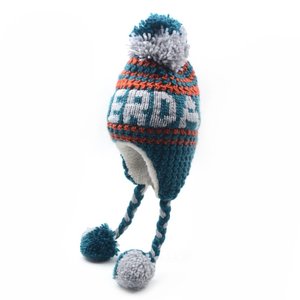 Robin Ruth Fashion Amsterdam-Hut – Zopfmuster – Arktisches Blau/Orange