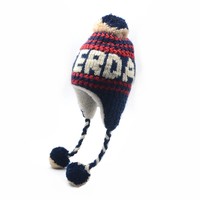 Robin Ruth Fashion Amsterdam hat - Cable pattern - Navy/White