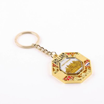 Typisch Hollands Keychain 8-sided Holland Amsterdam