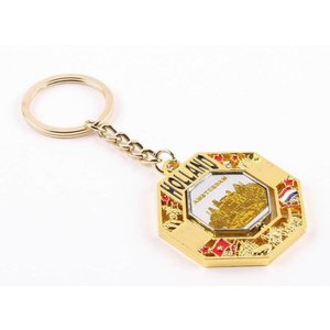 Typisch Hollands Keychain 8-sided Holland Amsterdam