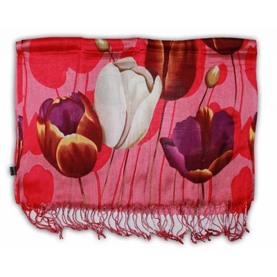 Robin Ruth Fashion Damessjaal Robin Ruth Tulpen- roze fuchsia