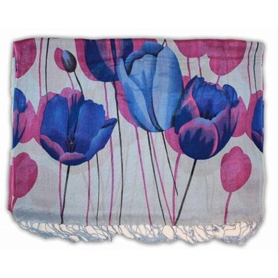 Robin Ruth Fashion Damessjaal met Tulpprint - Paars en violet