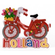 Typisch Hollands Magnet rotes Fahrrad Holland