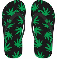 TTD Gifts Slipper Cannabis Glücklich -Green