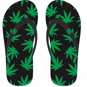 TTD Gifts Hausschuhe Cannabis Happy -Grün