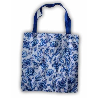 TTD Gifts Tas - Opvouwbaar Delfts blauw - Tulpen
