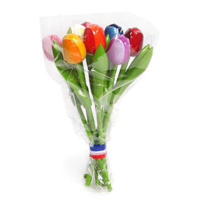 Typisch Hollands Hölzerne Tulpen im MIX-Strauß.