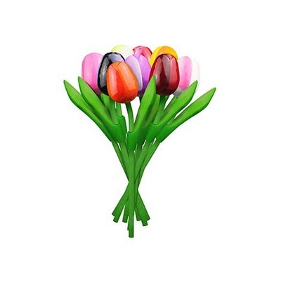 Typisch Hollands Houten Tulpen in MIX boeket.