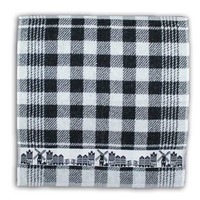 TTD Gifts Keukenhanddoek Zwart Wit gevels - skyline