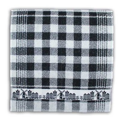 TTD Gifts Keukenhanddoek Zwart Wit gevels - skyline