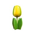 Typisch Hollands Hölzerne Tulpe zu Fuß 14 cm - Gelb - Grün