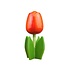 Typisch Hollands Houten tulp op voet 14 cm - Oranje