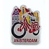 Matix pin fiets met huisjes Amsterdam zilver