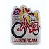 Typisch Hollands pin bike with houses Amsterdam silver
