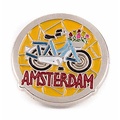 Typisch Hollands Pin blau Fahrrad Amsterdam Silber