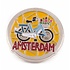Matix Pin blue bicycle Amsterdam silver