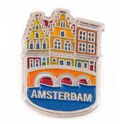 Typisch Hollands Pin huisjes Amsterdam zilver