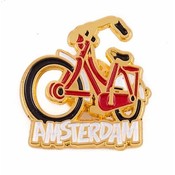 Matix Pin Fahrrad rot Amsterdam Gold