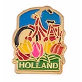 Matix Anstecknadel rotes Fahrrad mit Tulpen, Holland Gold