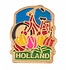 Typisch Hollands Pin rotes Fahrrad mit Tulpen Holland Gold
