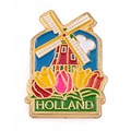 Matix Pin windmill with tulips Holland Gold