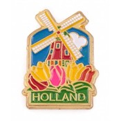 Typisch Hollands Stiftmühle mit Tulpen Holland Gold