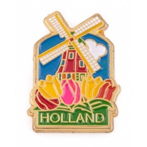 Typisch Hollands Pin mill with tulips Holland gold