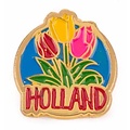 Matix Brosche mit 3 Tulpen, Holland Gold