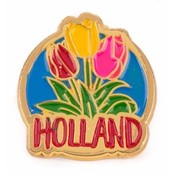 Typisch Hollands Pin with 3 tulips Holland gold