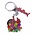 Typisch Hollands Rotes Fahrrad Keychain mit Tulpen Holland