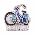 Typisch Hollands Pin Fahrrad blau Holland Silber