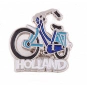 Typisch Hollands Pin fiets blauw Holland zilver