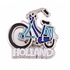 Typisch Hollands Pin fiets blauw Holland zilver