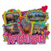 Typisch Hollands Magneet 2D MDF met coating foto's love Amsterdam