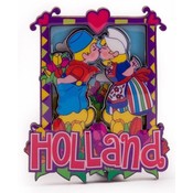 Typisch Hollands Magnet 2D MDF küssende Paar Holland