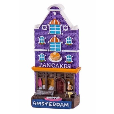 Typisch Hollands Magneet polystone huisje Pancakes Amsterdam