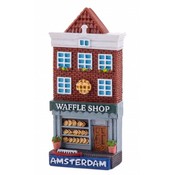 Typisch Hollands Magneet polystone huisje Waffle shop Amsterdam