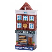 Typisch Hollands Magneet gevelhuisje Waffle shop Amsterdam